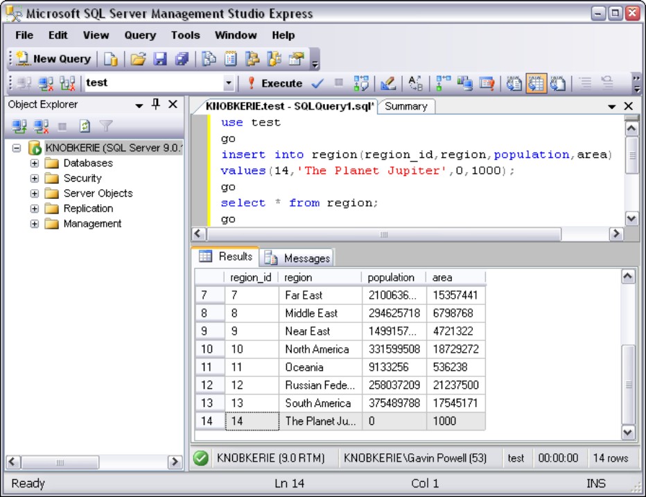 Making changes directly into SQL Server tables